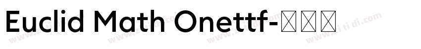 Euclid Math Onettf字体转换